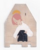 'Untitled 2020' Acrylic and graphite on cardboard by Marc Dessauvage