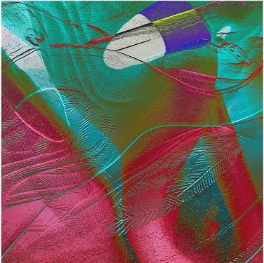 'Flamingo Variations, Gem Series 1,' 2021, Digital photograph, 8 x 8 inches, by Carl Patow