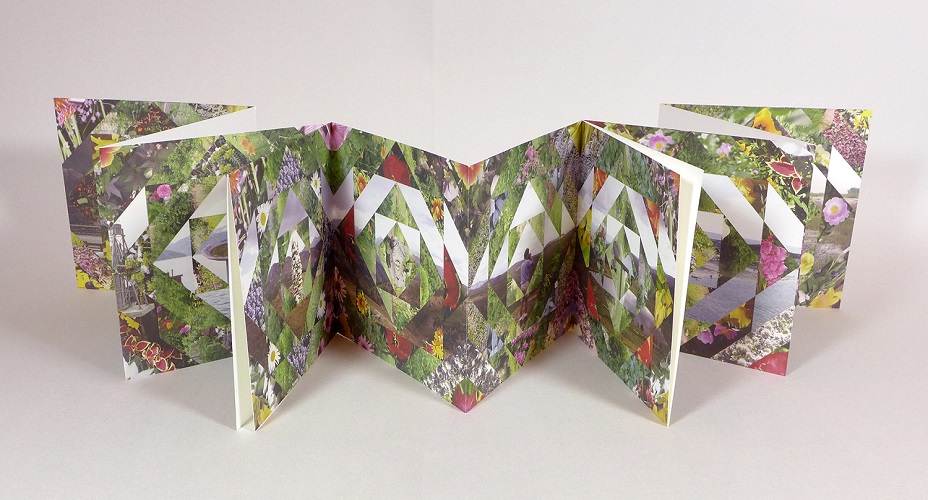 'Far Horizons,' 1987, 7 x 7 x 12 pages, offset bookwork, fold book, by Scott McCarney
