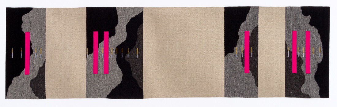 'Transitory,' by Susan Iverson, 2015, tapestry woven with wool, linen and silk, 30 inches x 8 foot 9 inches