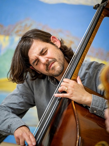 Adam Hopkins during 'School Work' performance at Artspace, March 16, 2022, Photo credit: Peter McElhinney