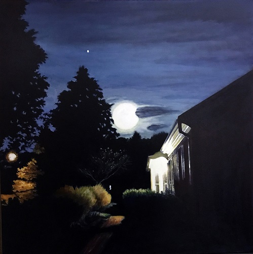 'Night of the comet,' Acrylic on canvas, 30 x 30 inches, by Donna Frostick