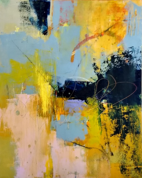 'Joyride' by Jo Farris, Oil and Cold Wax, 30 x 24 inches