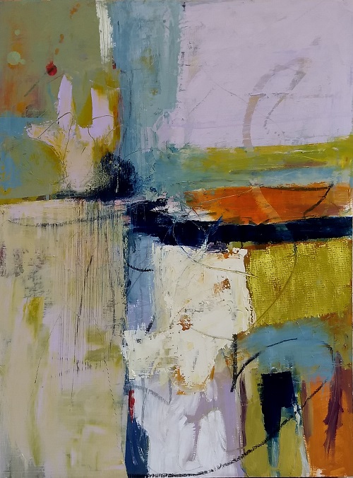 'Moon Song' by Jo Farris, Oil and Cold Wax, 30 x 24 inches