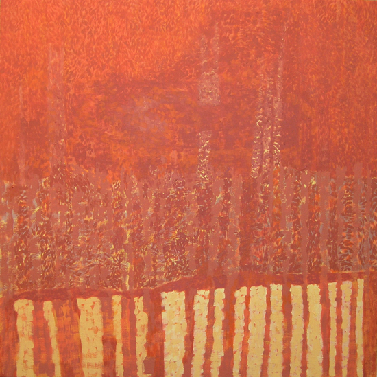 'Cinnamon', oil and wax on canvas by Elaine Rogers